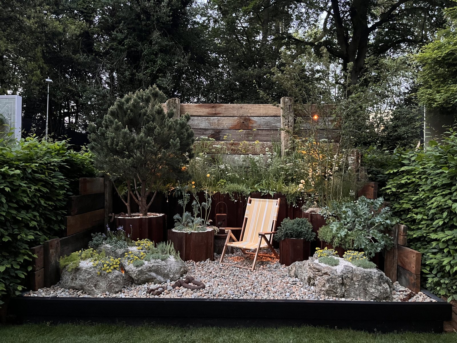 RHS Chelsea Flower Show - mgr Changing Tides Garden — rhs chelsea flower show 2023 mgr changing tides garden during the day how the garden looke